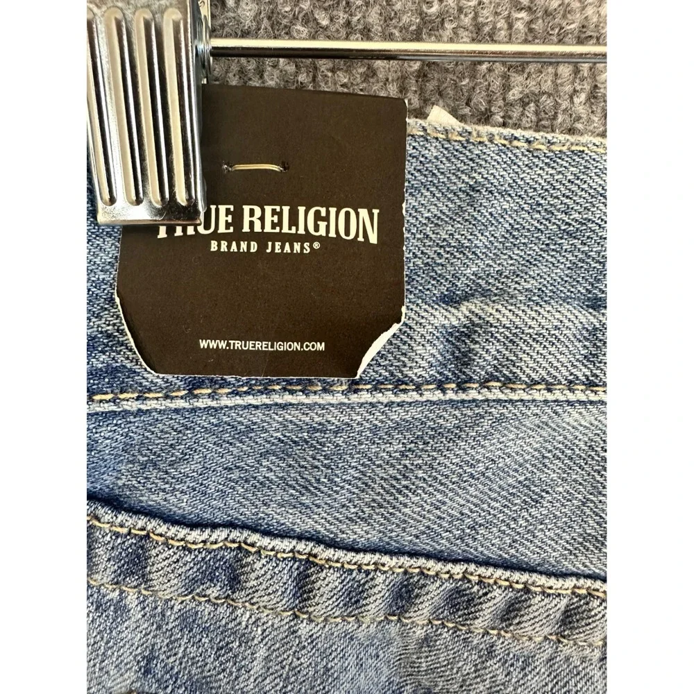 True Religion Ricky Relaxed Straight Distressed Jeans Size 31